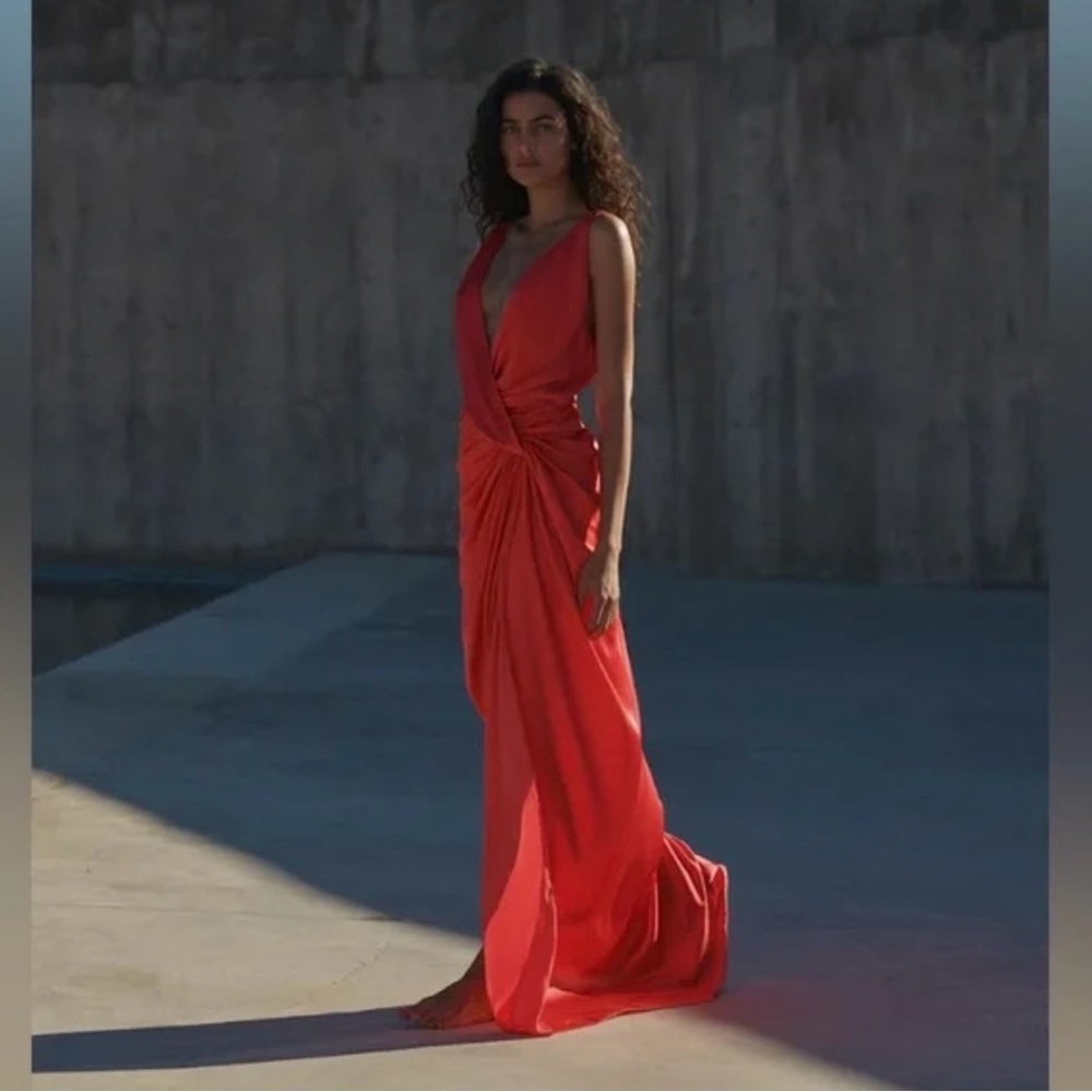 Baobab Collection Red Draped Dress